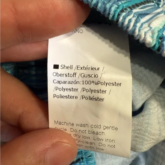 Cicy Bell Striped Palazzo Blue and Green mid raise wide leg trousers - Picture 7 of 8